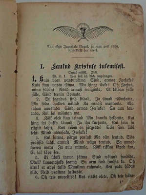 Laulu - raamat 1896 a.