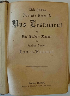 Uus Testeament 1906 a.